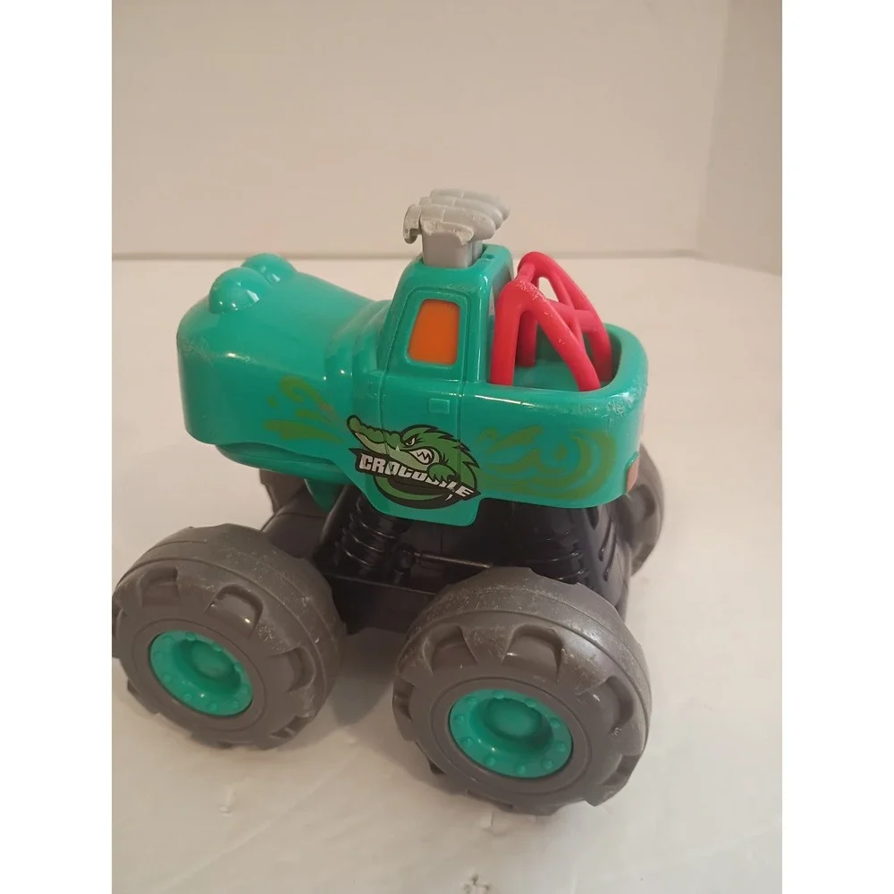 Crocodile Monster Truck Toy Teal Green Kids Friction Vehicle Character Car